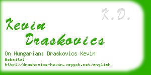 kevin draskovics business card